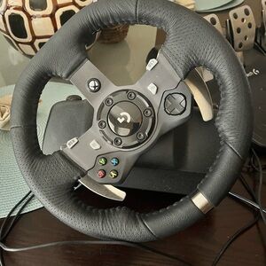 Logitech Black Gaming Steering Wheel